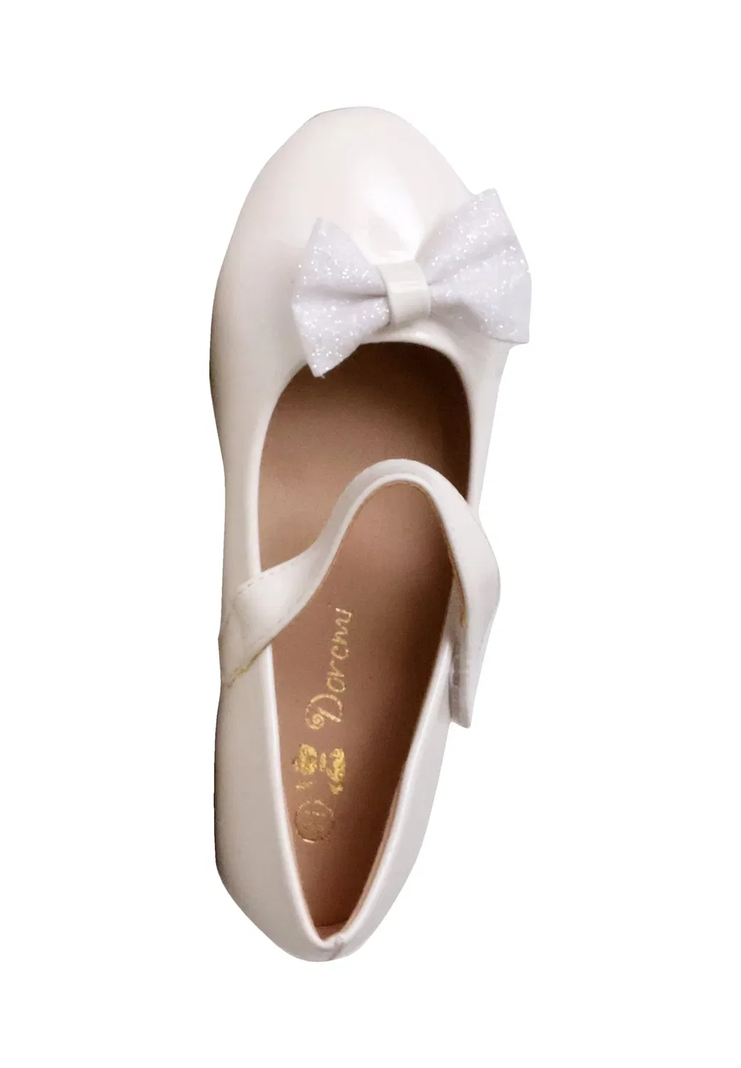 Ballerine enfant à Scratch Doremi - балетки с ремешком на щиколотке Super Mode, Blanc — фото 3
