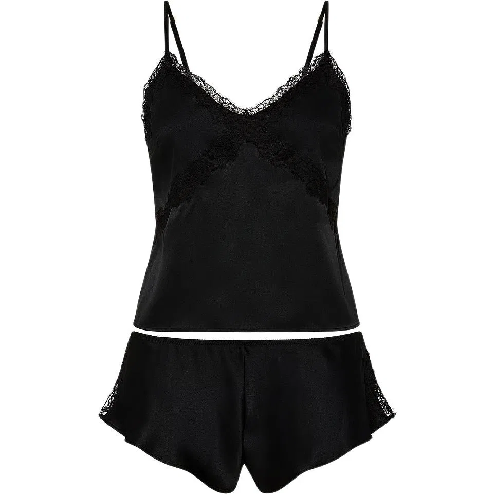Женский комплект пижамы из хлопка Victoria's Secret, Set (Black)