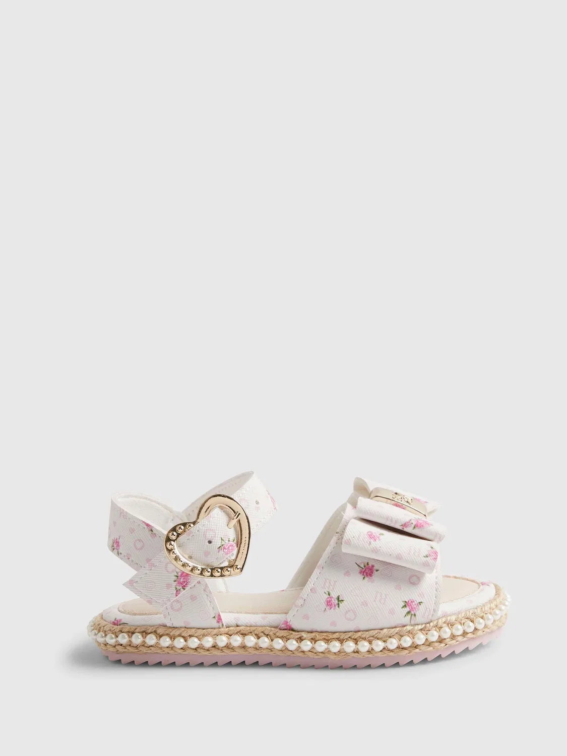 Сандалии эспадрильи River Island с бантом, белые