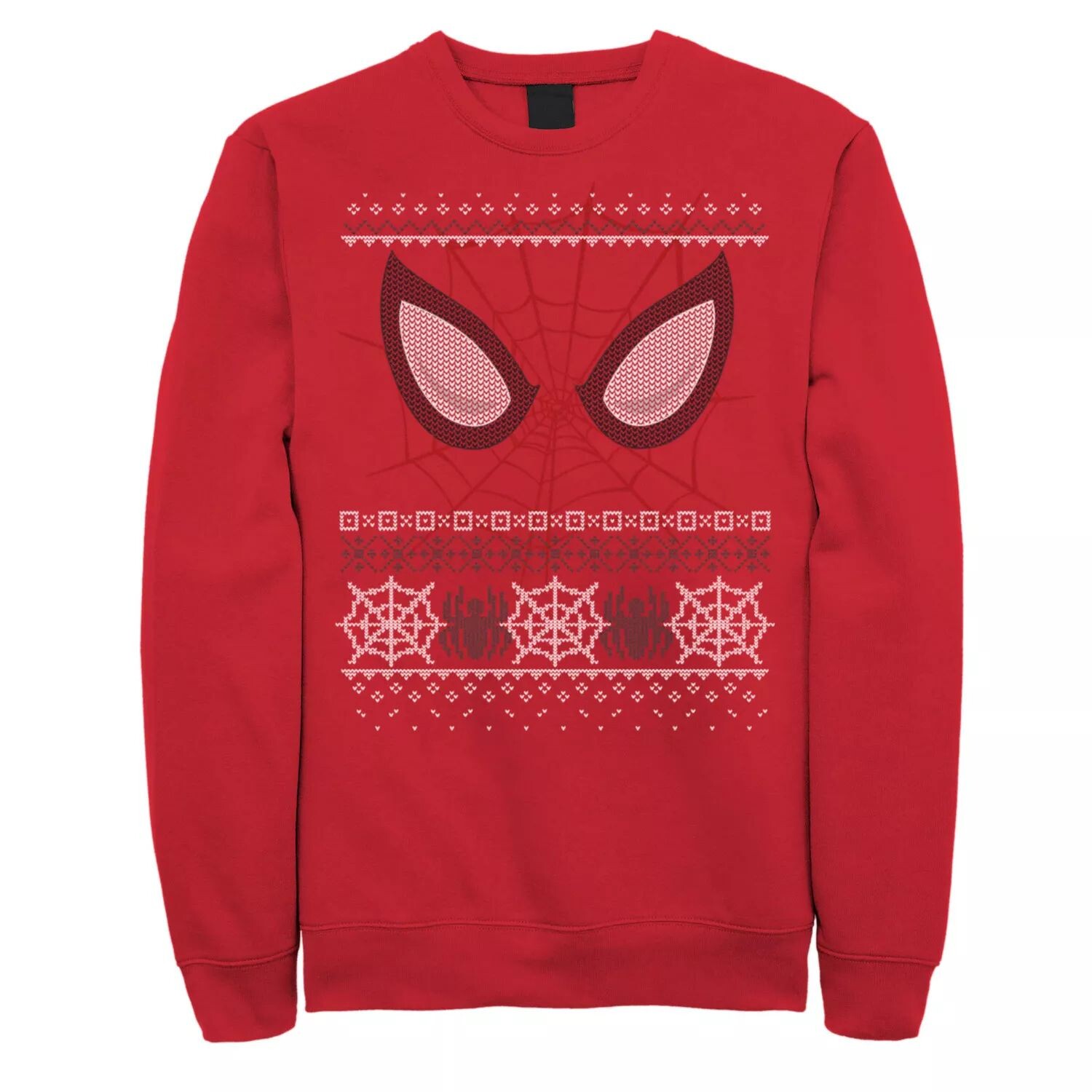 

Мужской флисовый пуловер с рисунком Marvel Spider-Man Eyes Ugly Christmas