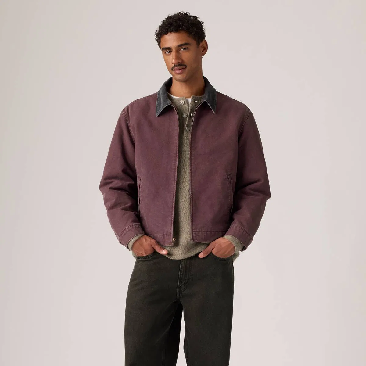 Куртка Castro с полной застежкой-молнией и подкладкой Levi's, Allspice Sky - Brown — фото 3