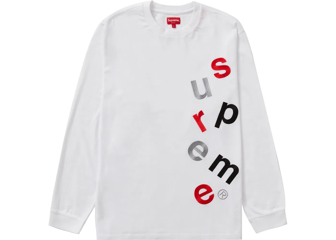 Мужская футболка с длинным рукавом Supreme L/S Top, White