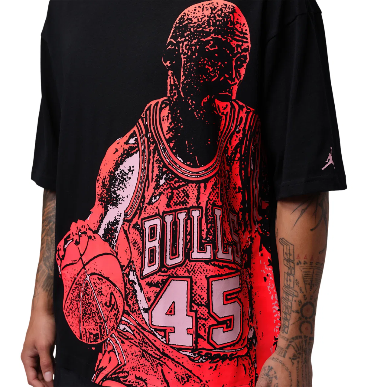 Мужская футболка с принтом Jordan Sport Dri-FIT, Jordan, Black/Pink — фото 3