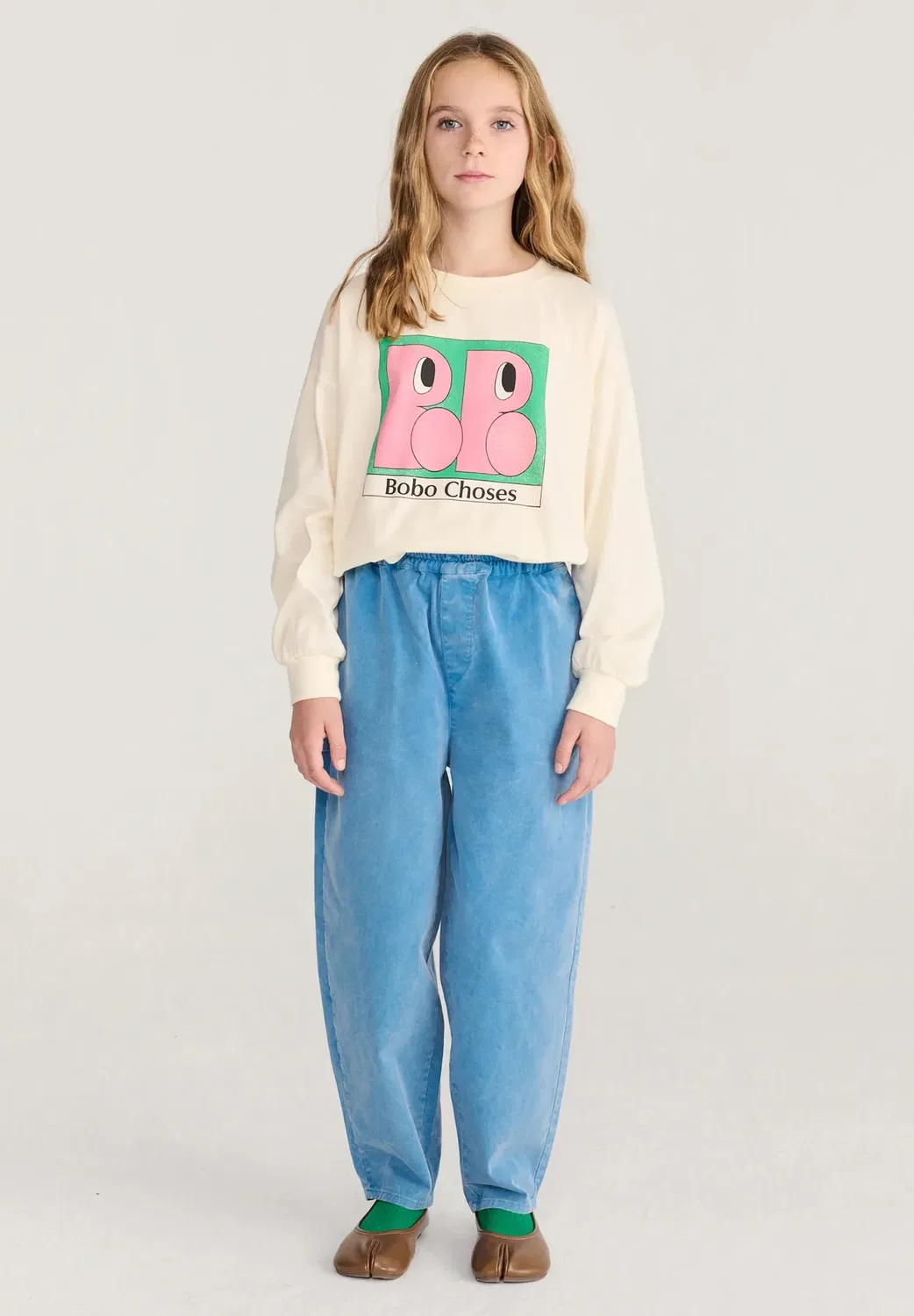 Booo bo choses tag унисекс - прямые джинсы Bobo Choses, Rinsed Denim