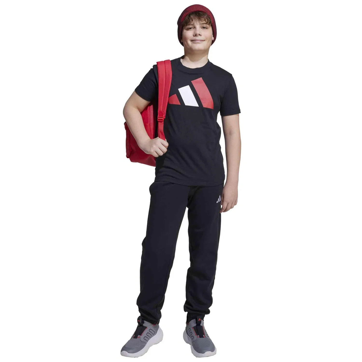 Детская хлопковая футболка adidas J BL TEE 160, Schwarz — фото 2