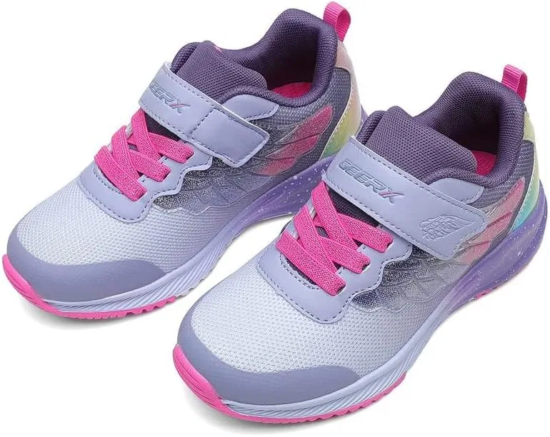 Детские кроссовки для девочек с принтом GEERX, Lavender Pink — фото 4