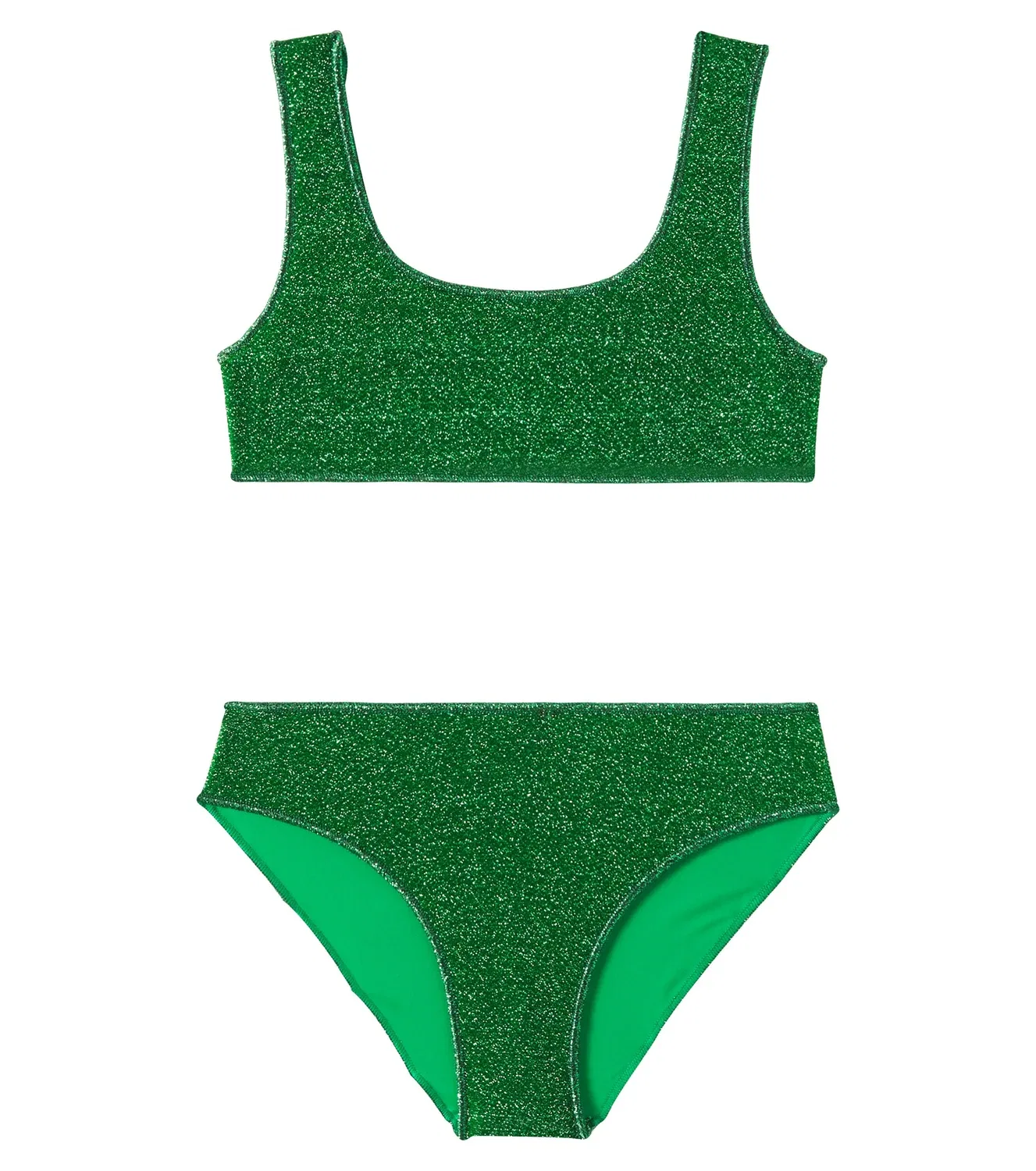 Комплект бикини из ламе Lumière Oseree Kids, Emerald Green