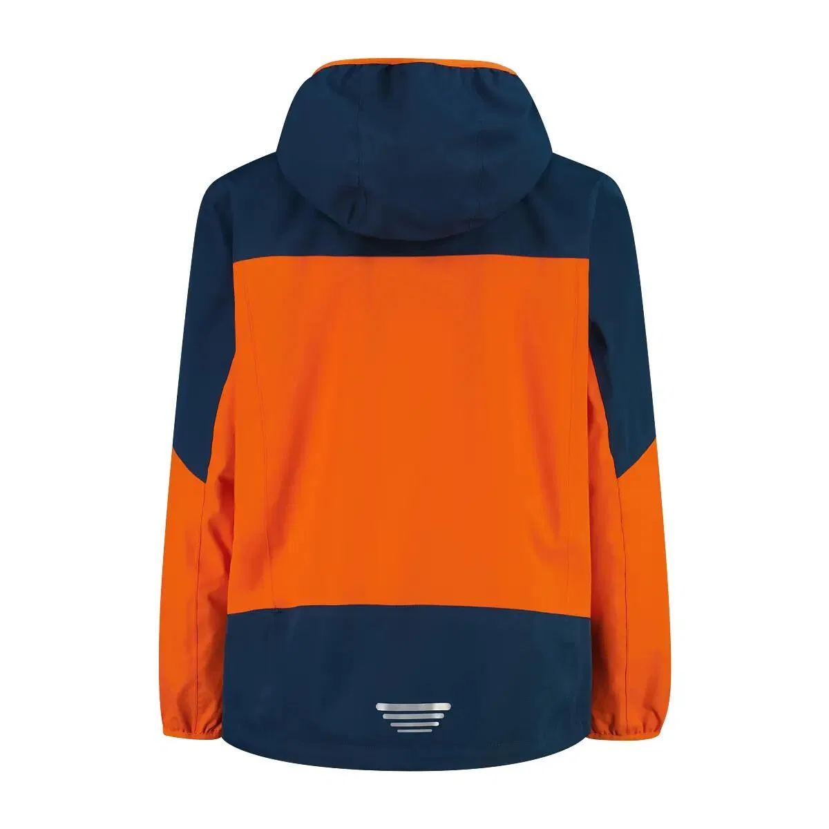 Детская софтшелл-куртка с капюшоном Kid Jacket Fix Hood Cmp, Цвет Dunkelblau / Orange / Navyblau — фото 3