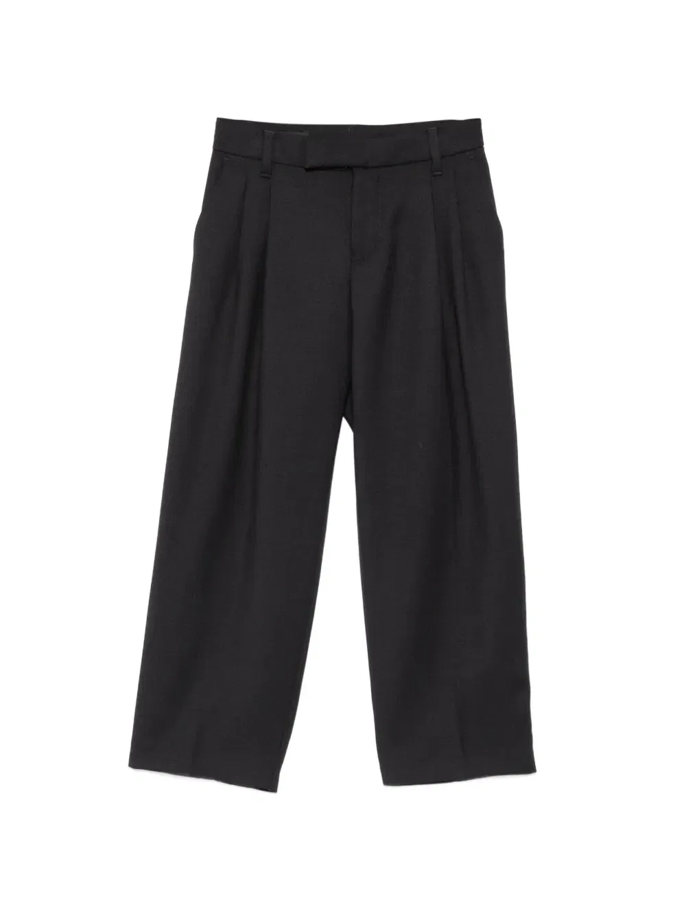 Прямые брюки со складками Emporio Armani Kids, черный
