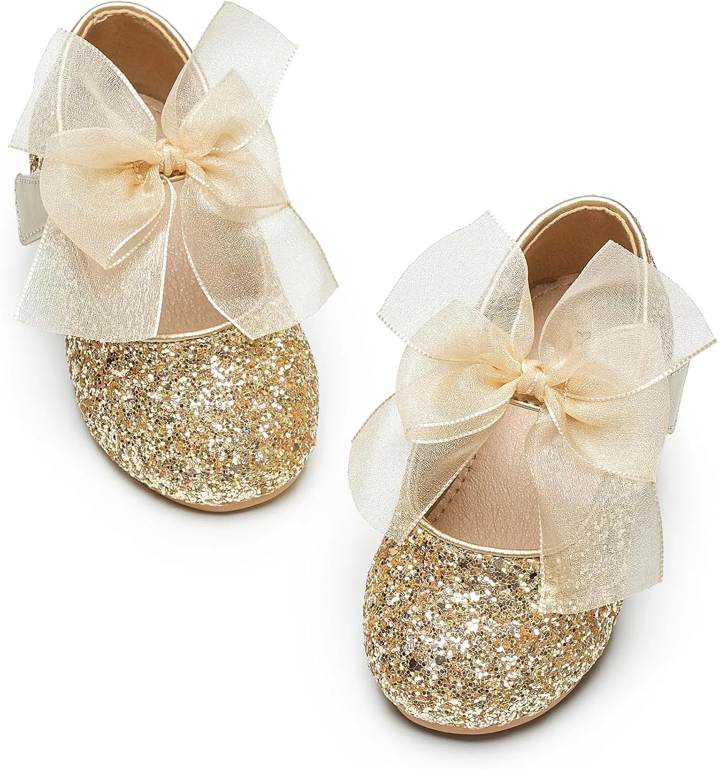 Детские балетки для девочек Mary Janes Kiderence, Gold