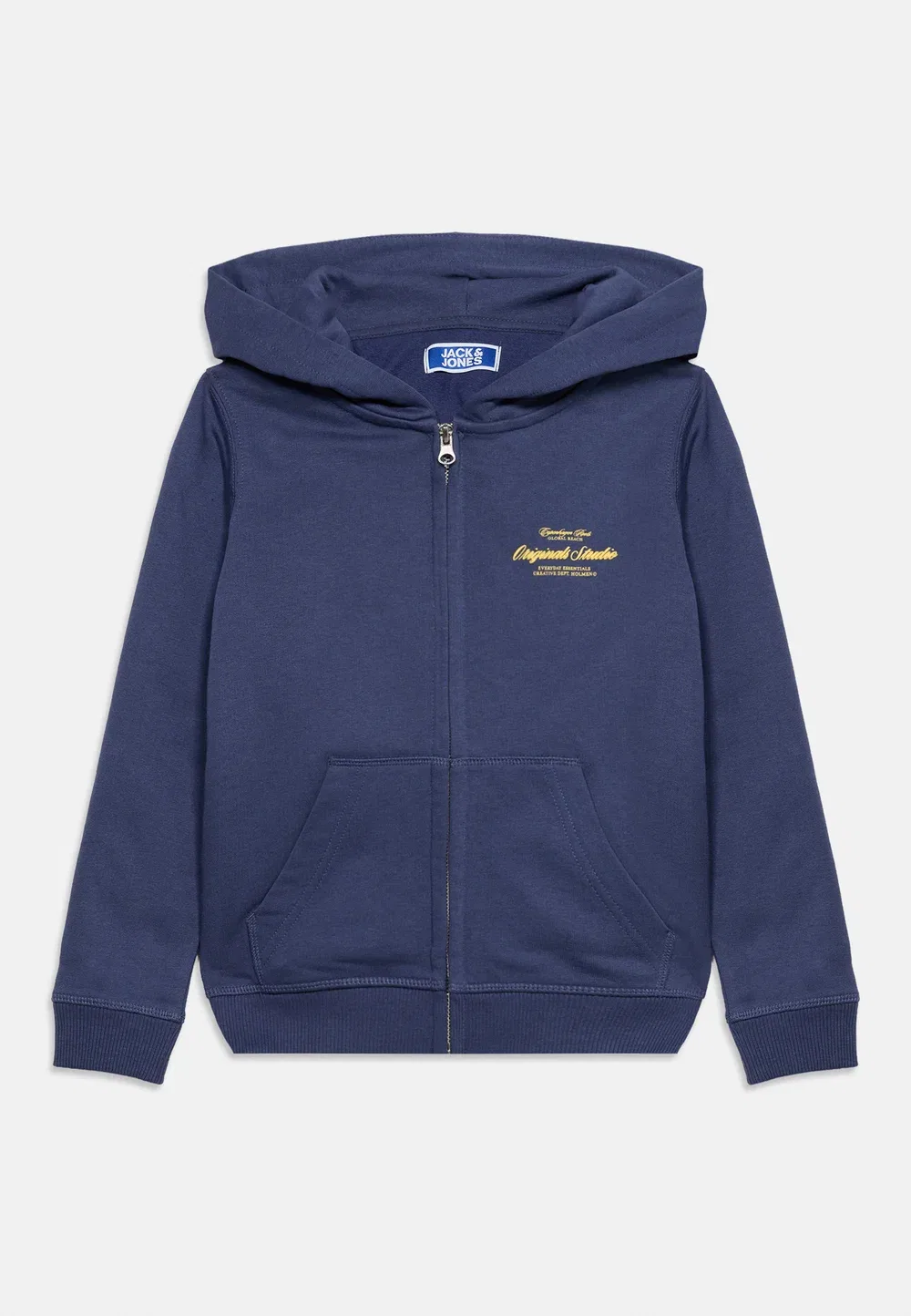 Толстовка на молнии с капюшоном и опечаткой Jornorrebro Jack & Jones Junior, Crown Blue — фото 3