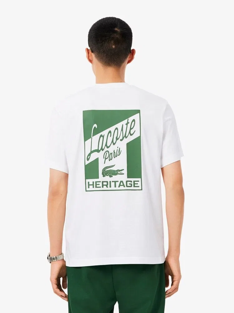 Футболка с принтом LACOSTE Classic Fit, Black — фото 3