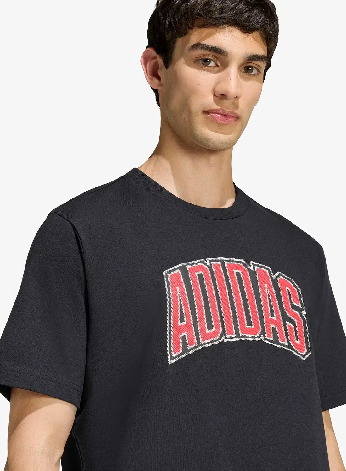 Футболка свободного кроя с принтом Stadium Collegiate Graphic Adidas, черный — фото 3