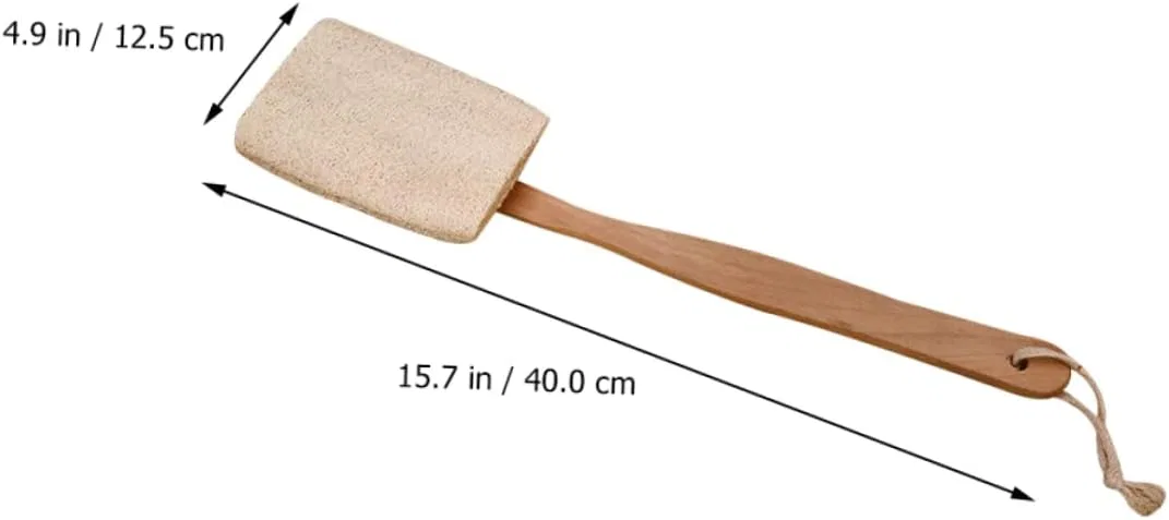 Щетка для душа с длинной ручкой, FOMIYES, 2 шт, 40x12,5 см, Beige — фото 3