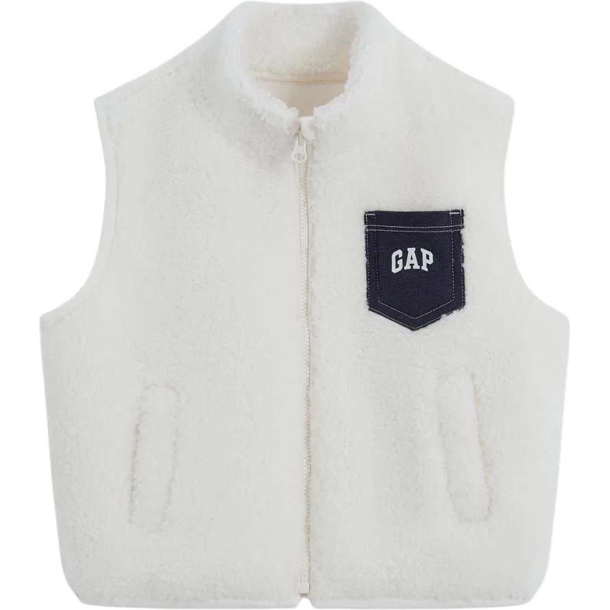 Детский жилет с воротником-стойкой GAP, Ivory White