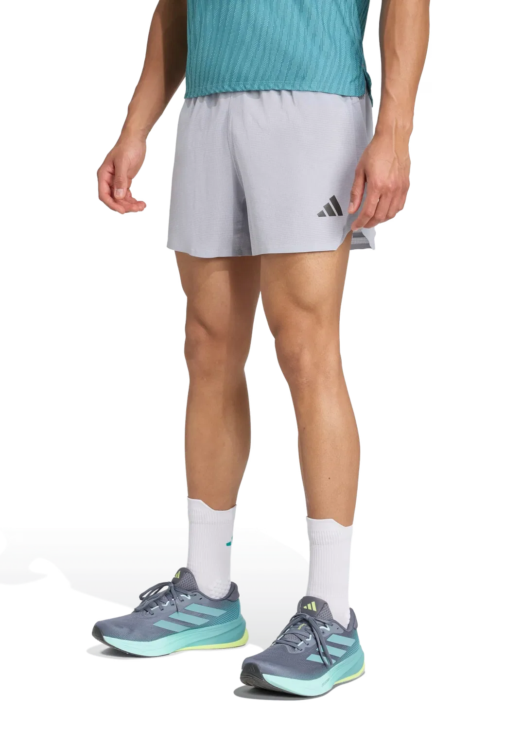 Мужские беговые шорты CLIMACOOL+ Adidas, серый — фото 2