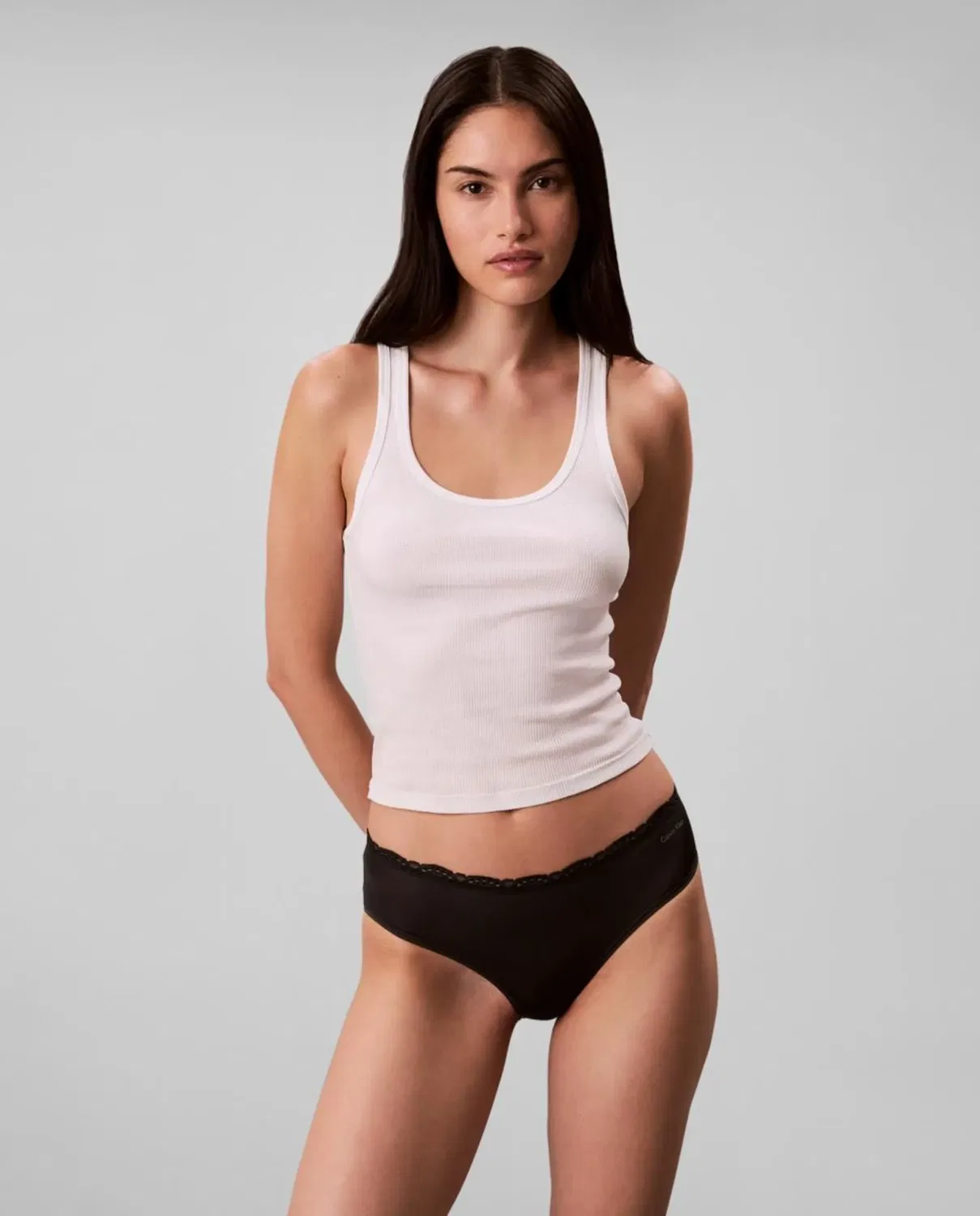 Женский комплект трусов-хипстеров из микрофибры с кружевом Calvin Klein, Multicolor — фото 2