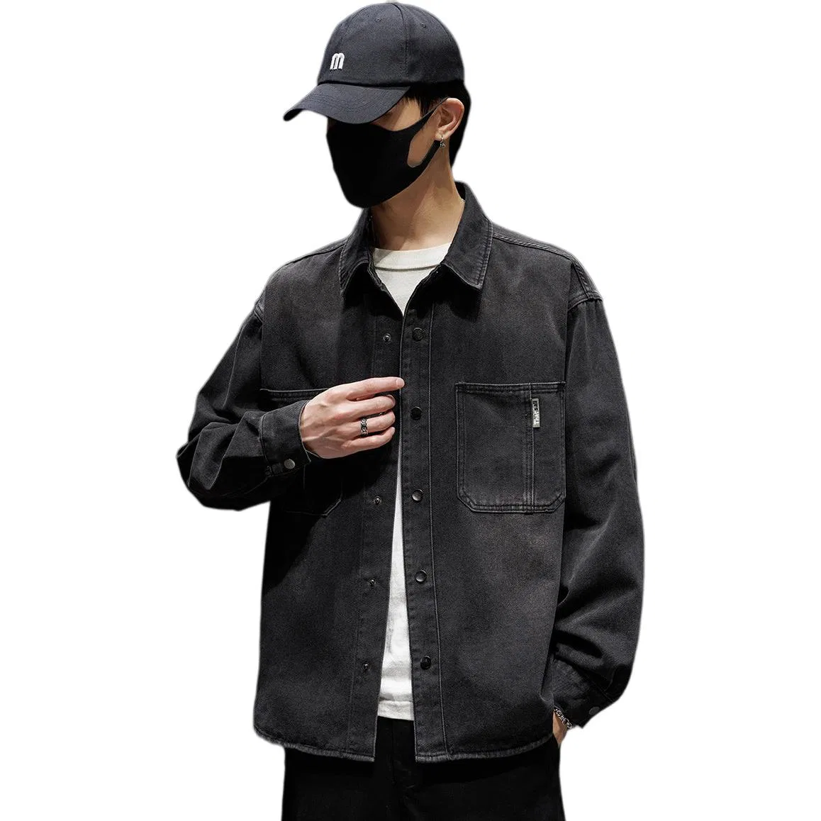 Детская рубашка джинсовая Tonlion, Black