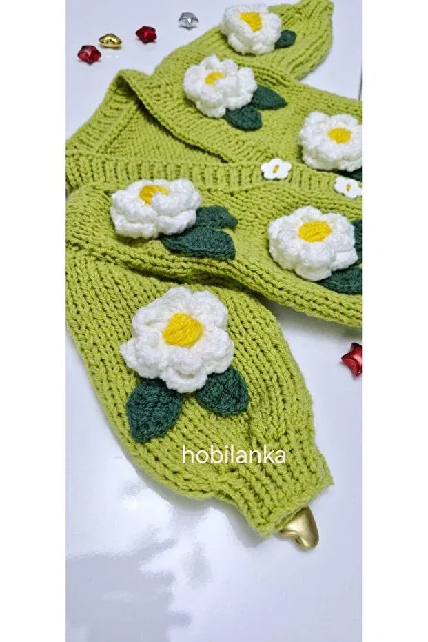 Детский кардиган вязаный Basics Hobilanka, Green