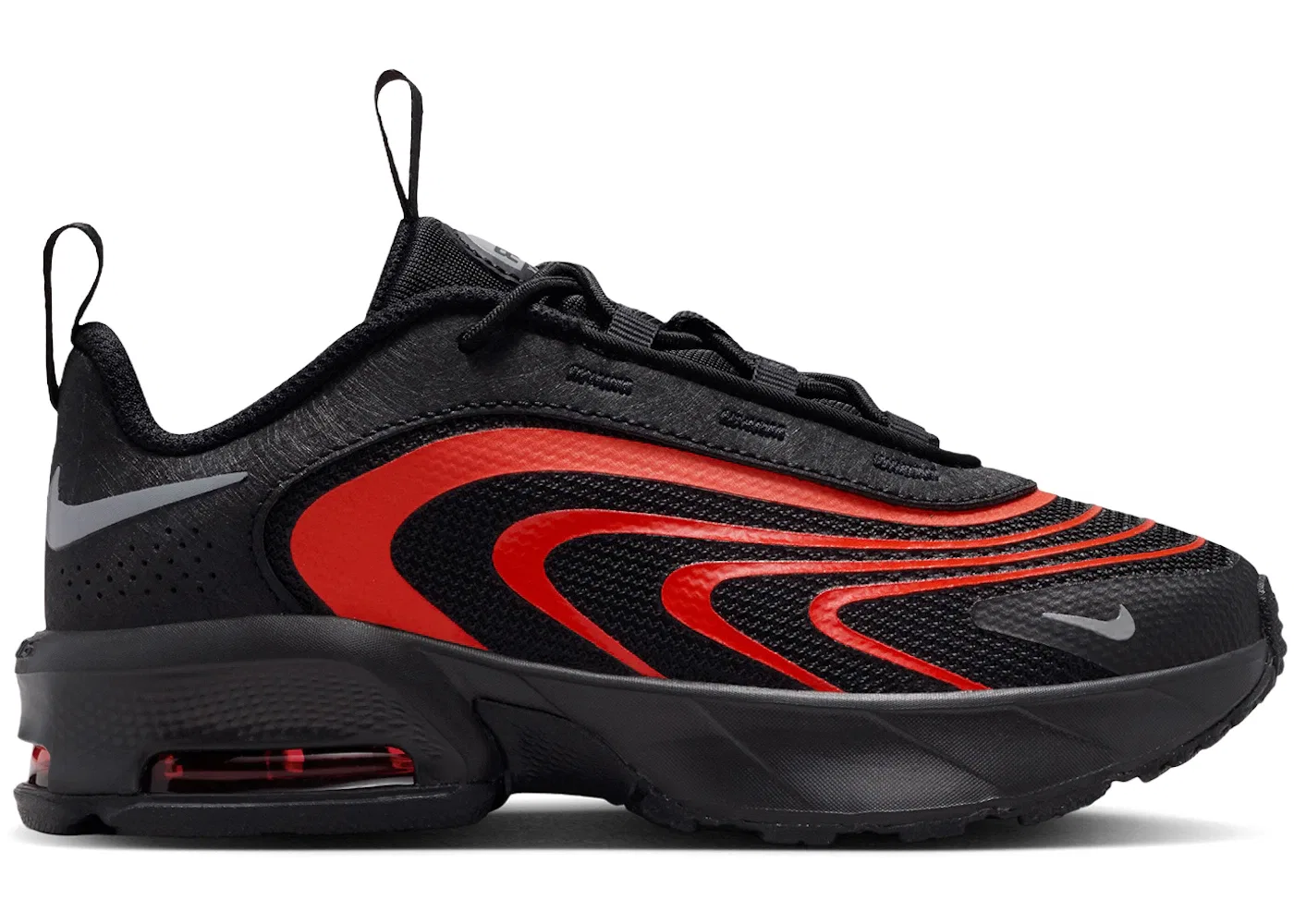 Детские кроссовки для мальчиков с повседневным стилем Nike Air Max Fire Nike, Black/Picante Red/Smoke Grey