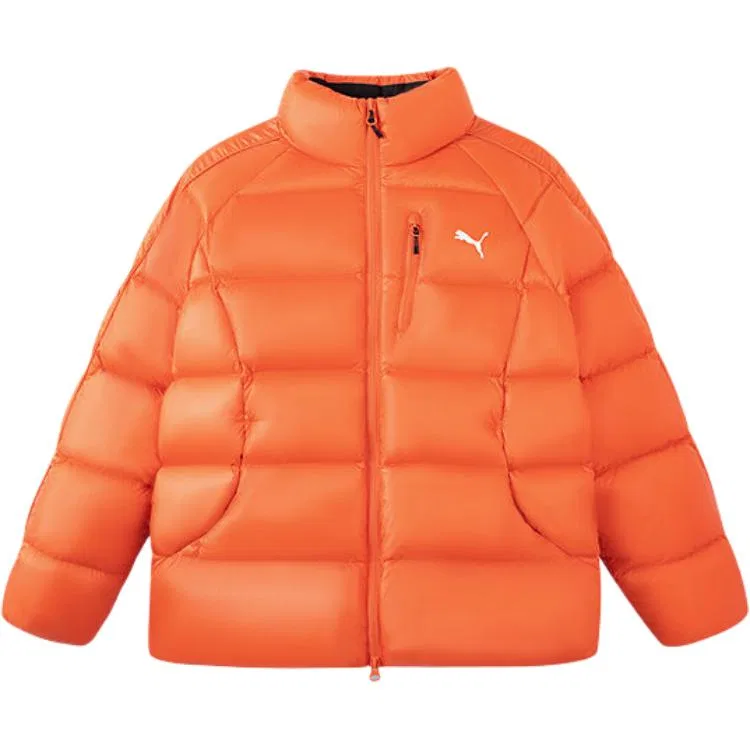 Детская пуховая куртка с воротником-стойкой PUMA, Orange Red 60591