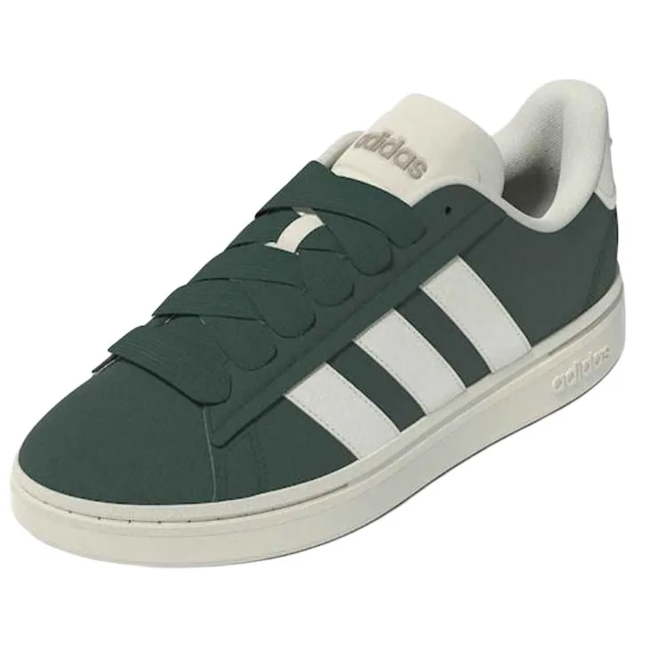 Adidas Кроссовки мужские Grand Court Alpha низкие для скейтбординга с круглым носком, зеленые — фото 4