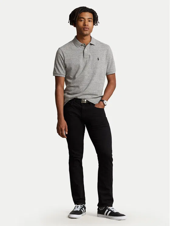 Поло slim fit Polo Ralph Lauren, серый — фото 2