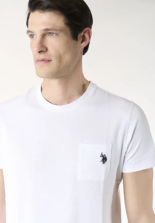 Футболка хлопковая Basic t-shirt U.S. Polo Assn., белый — фото 4