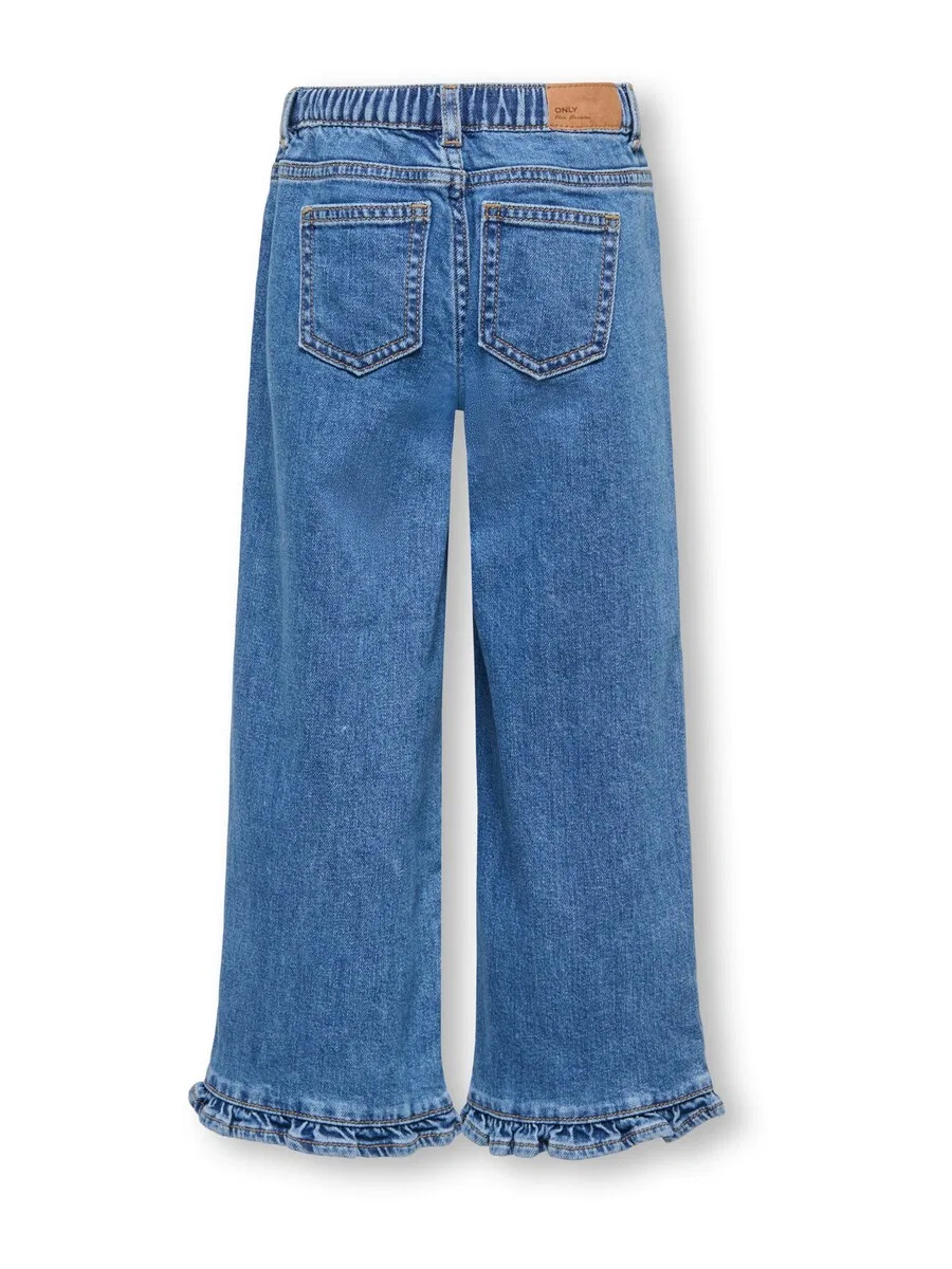 Джинсы Only Mini Wide leg Jeans синего цвета — фото 3