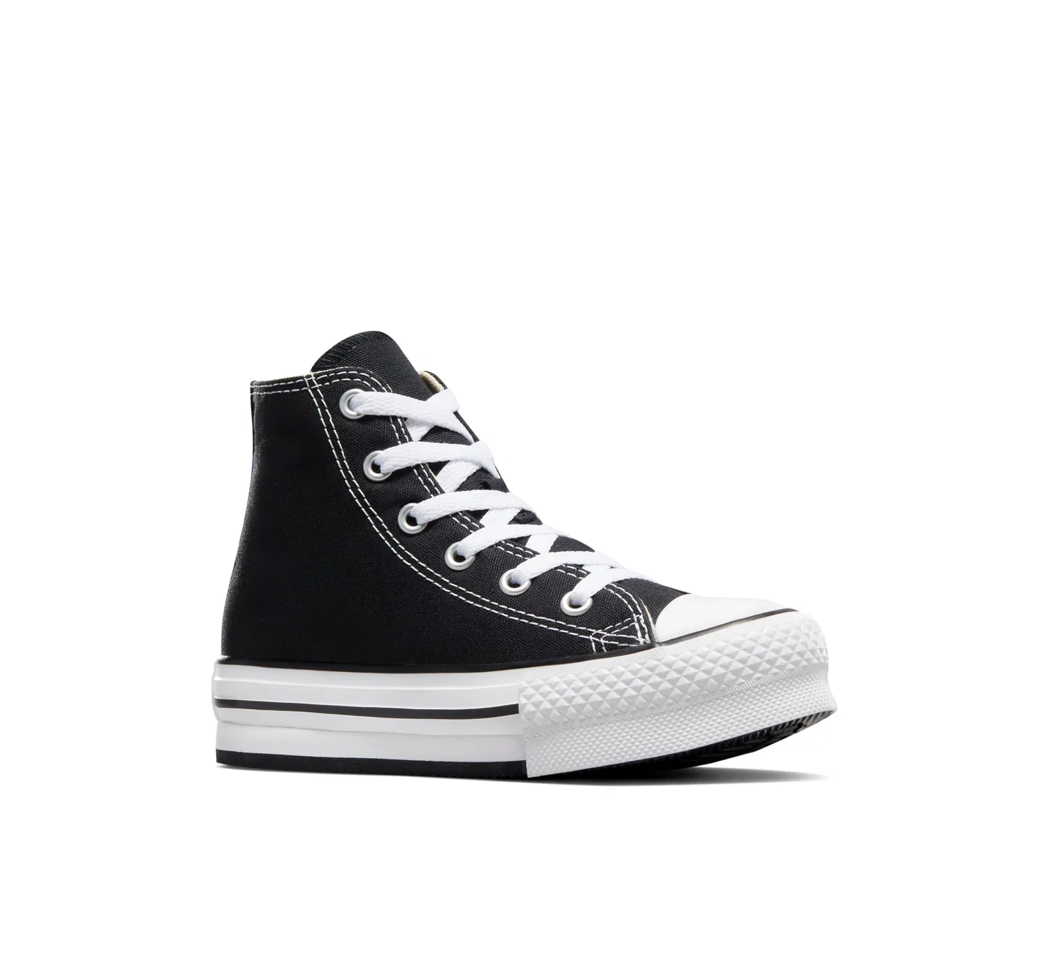 Детские кроссовки для девочек Converse Chuck Taylor All Star Eva Lift, Black White Black — фото 3