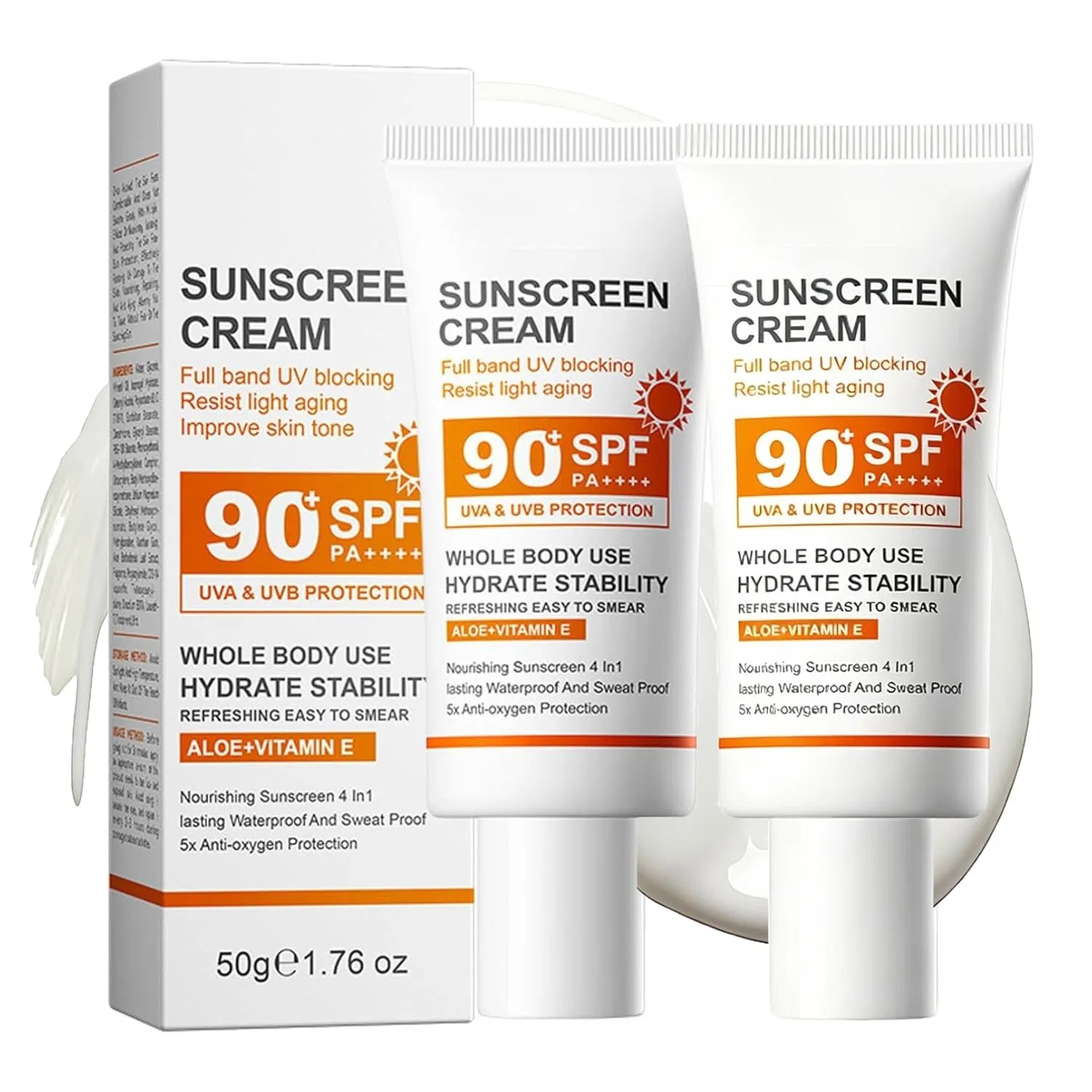 Солнцезащитный крем SPF90+, Generic, 50г