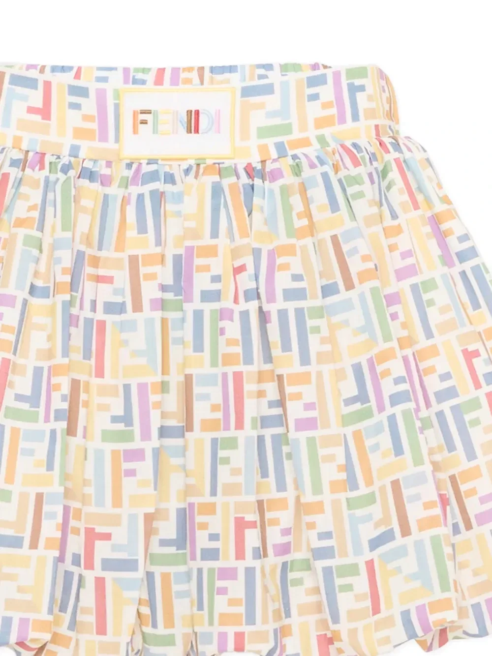 Шорты на резинке с логотипом FENDI KIDS, бежевый — фото 3