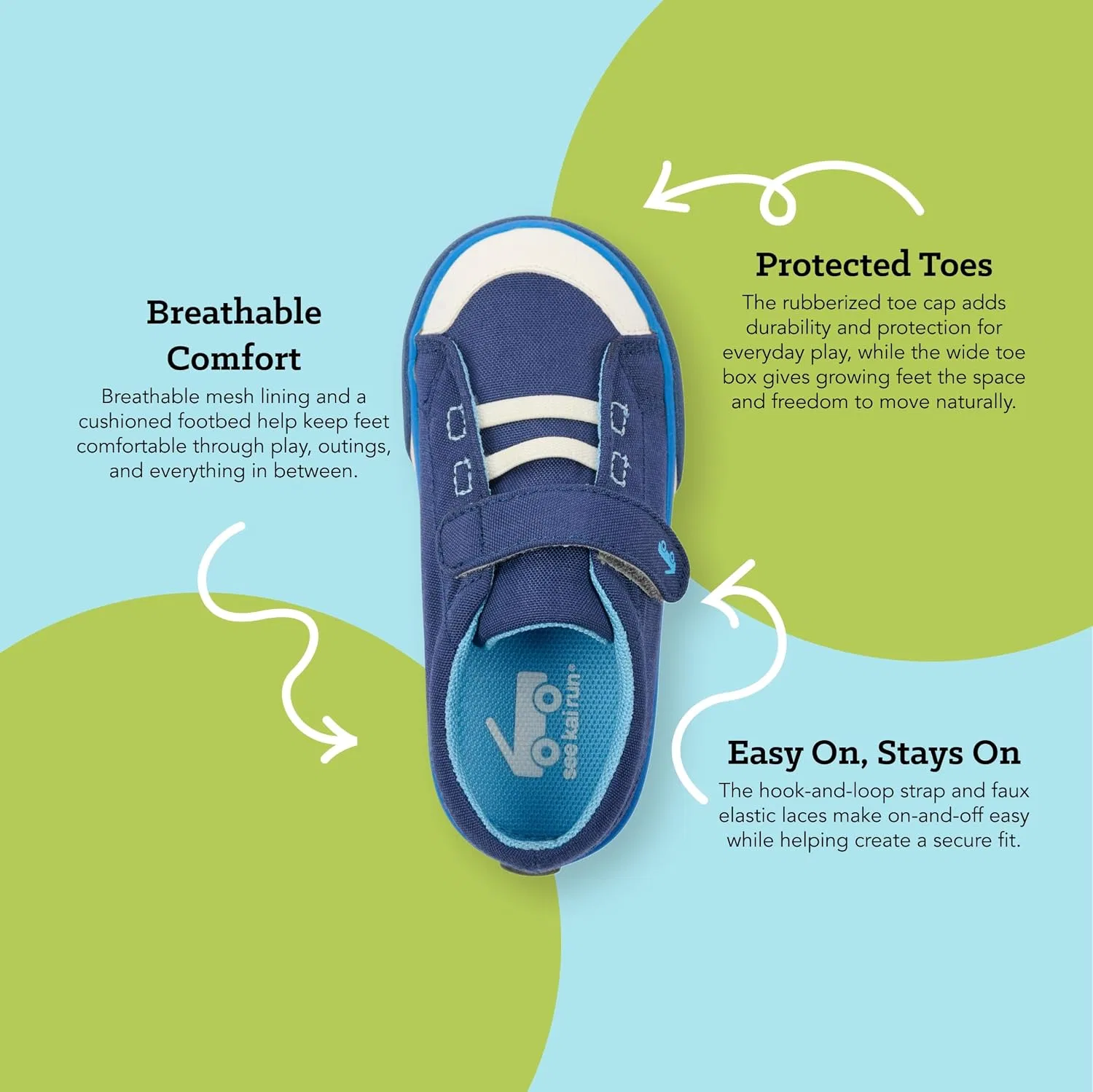 Детские кроссовки для мальчиков Alex See Kai Run, Navy Blue — фото 4