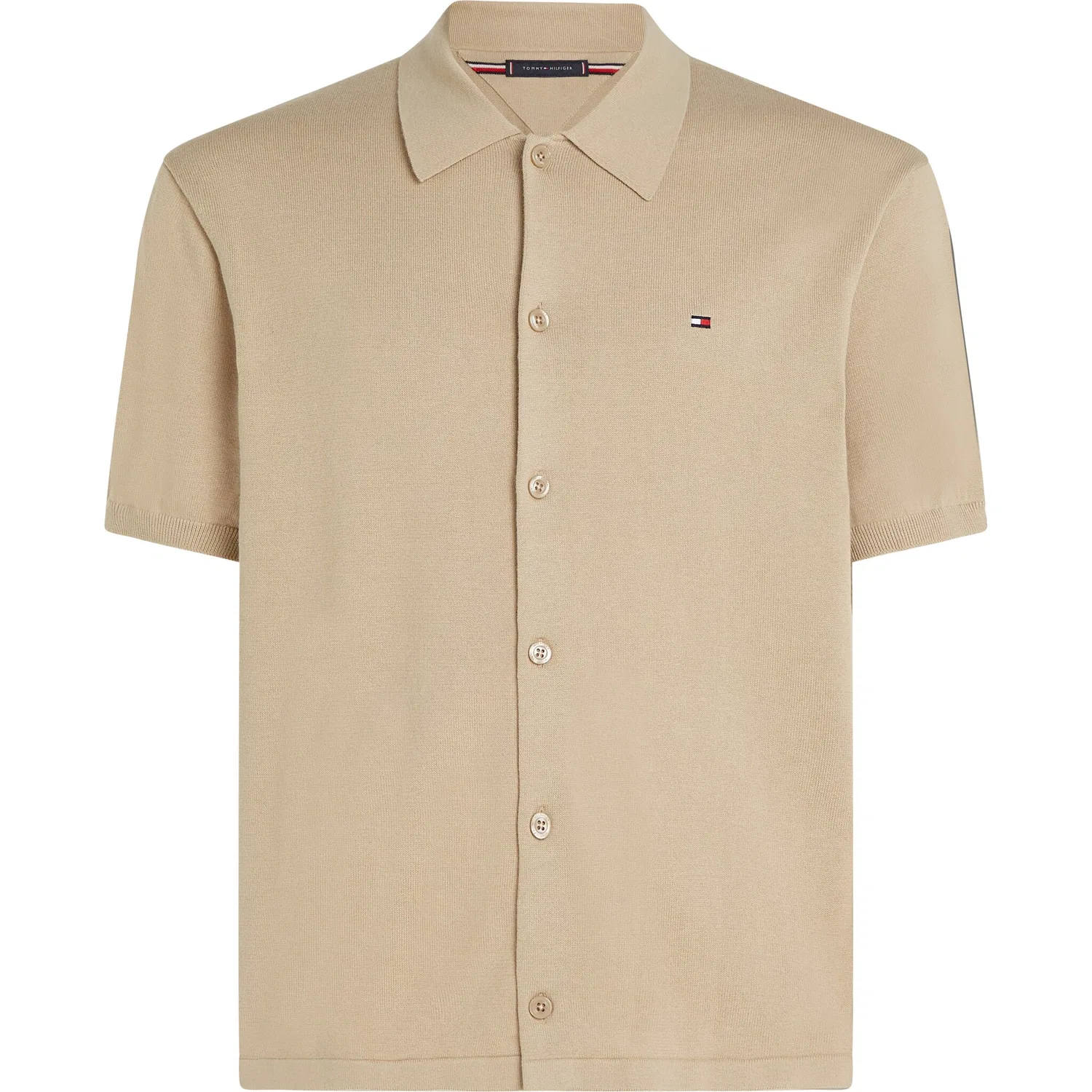 Мужская рубашка с коротким рукавом Essential Cotton SS Over рубашка Tommy Hilfiger, Sandalwood — фото 4