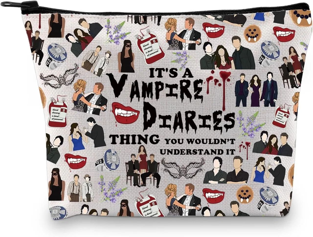 Косметичка с принтом Vampire Thing, PLITI, 22.9 x 17 x 5.1 см