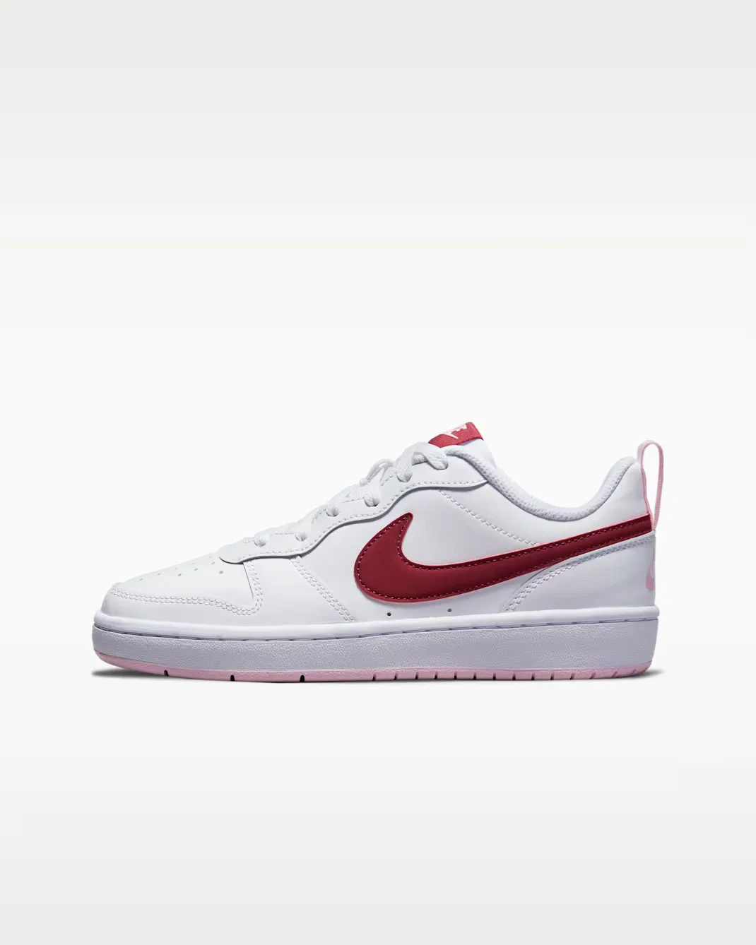 Кроссовки для детей постарше Nike Court Borough Low 2, White/Dark Beetroot