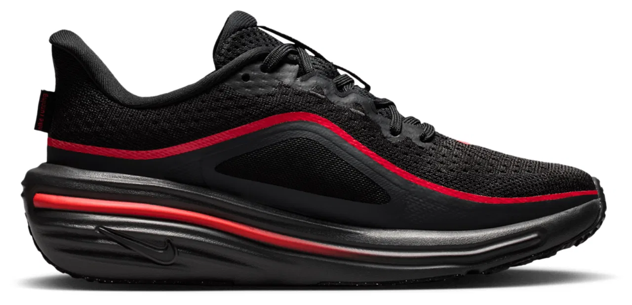 Детские кроссовки для бега с сетчатым верхом Nike Air Winflo 12, Black/Black/Red Orbit