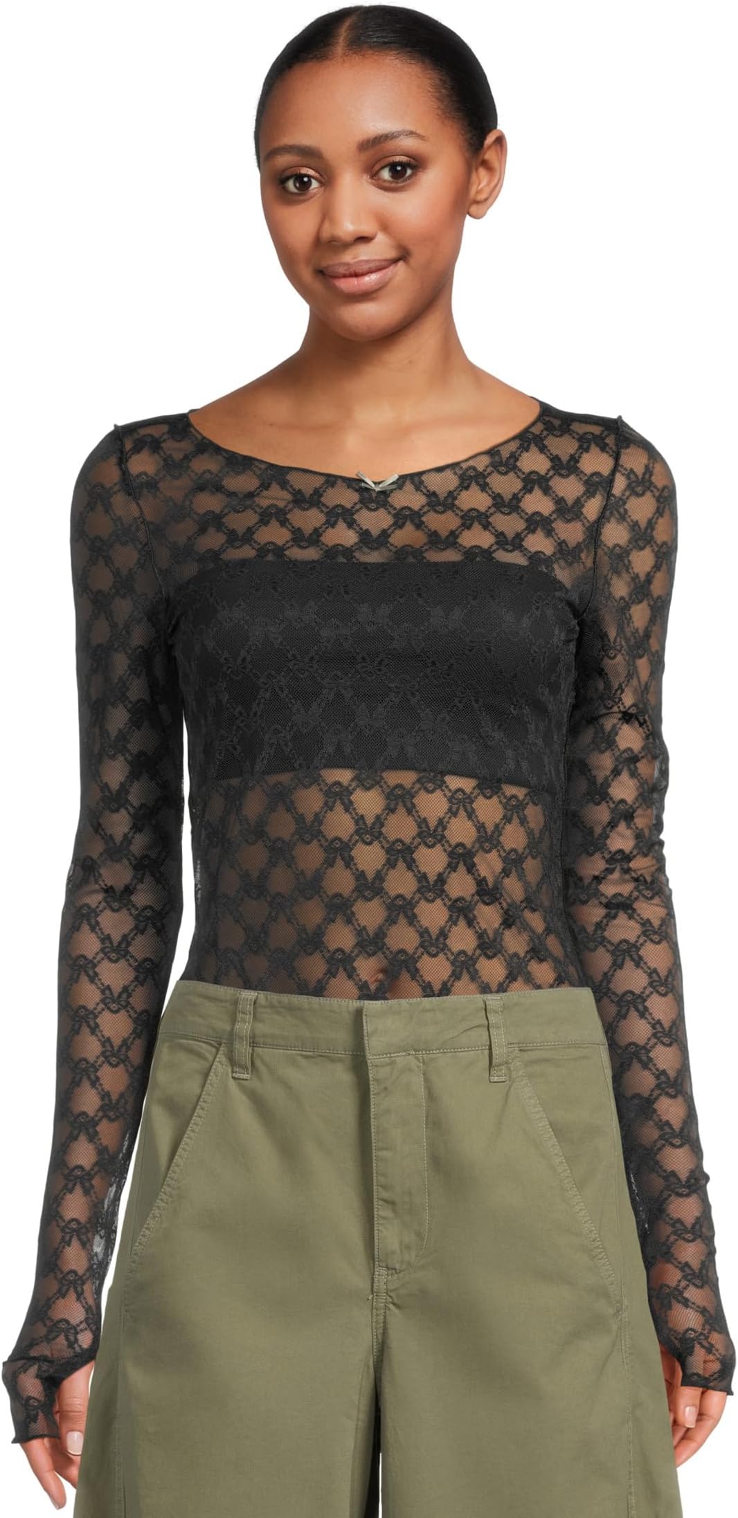 

Лонгслив Free People From Me To You Long Sleeve, черный