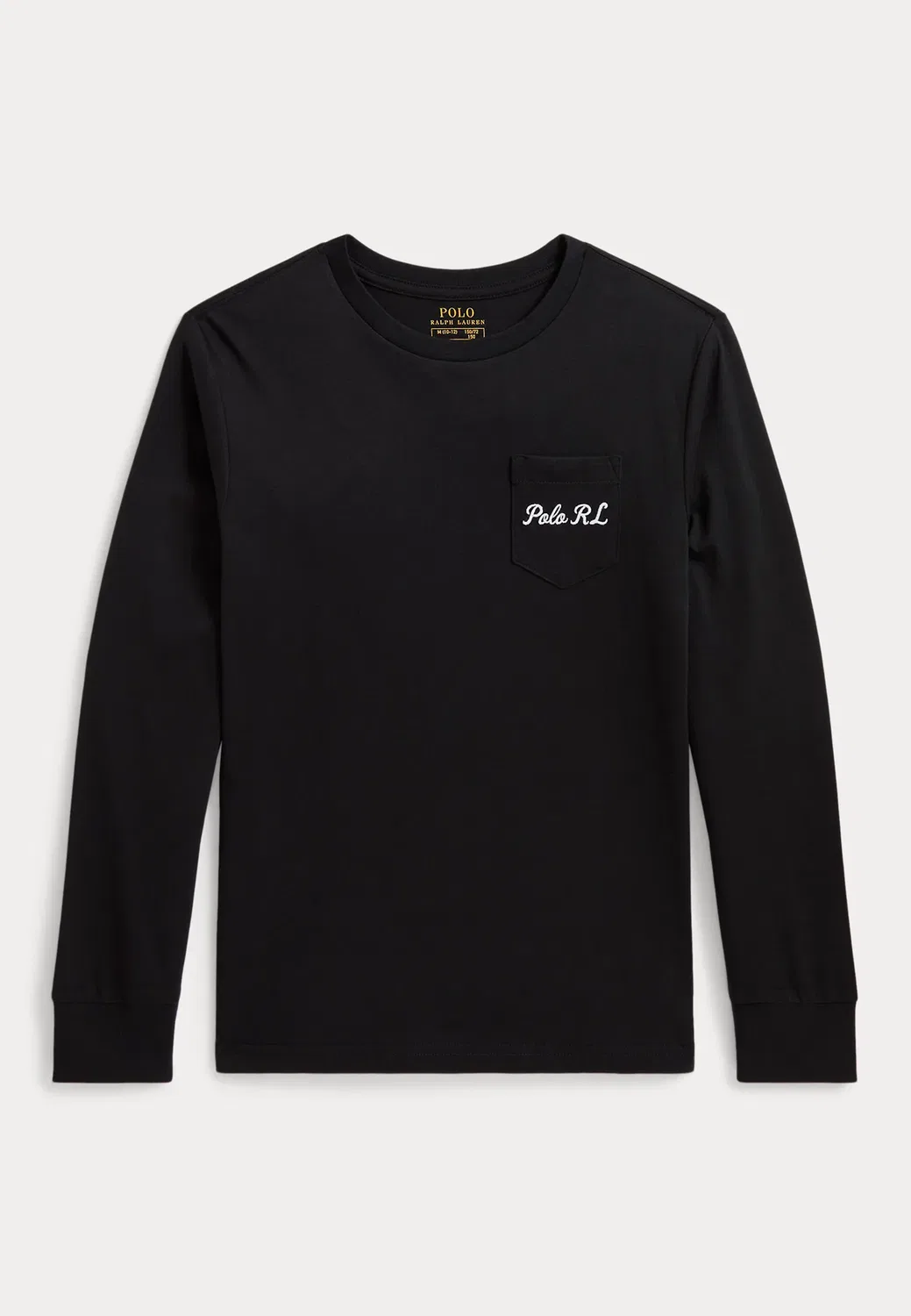 Хлопковая футболка с длинными рукавами Polo Bear, размер 7-14 лет Polo Ralph Lauren, Black