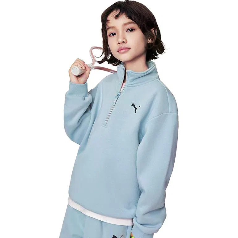 Детское худи с длинным рукавом PUMA, Denim Light Blue 88101