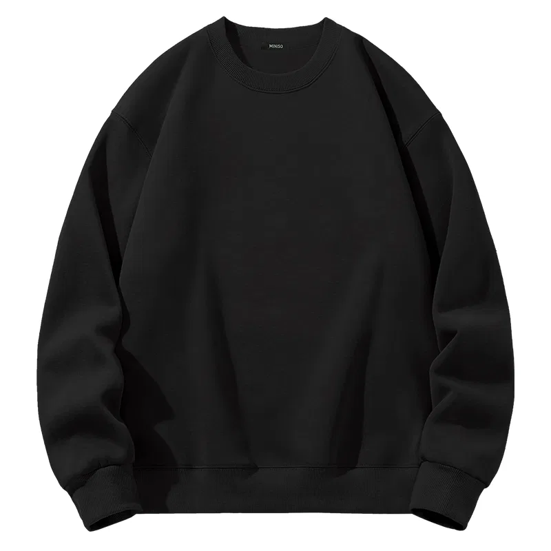 Детский свитшот без гендера с круглым вырезом MINISO, Black