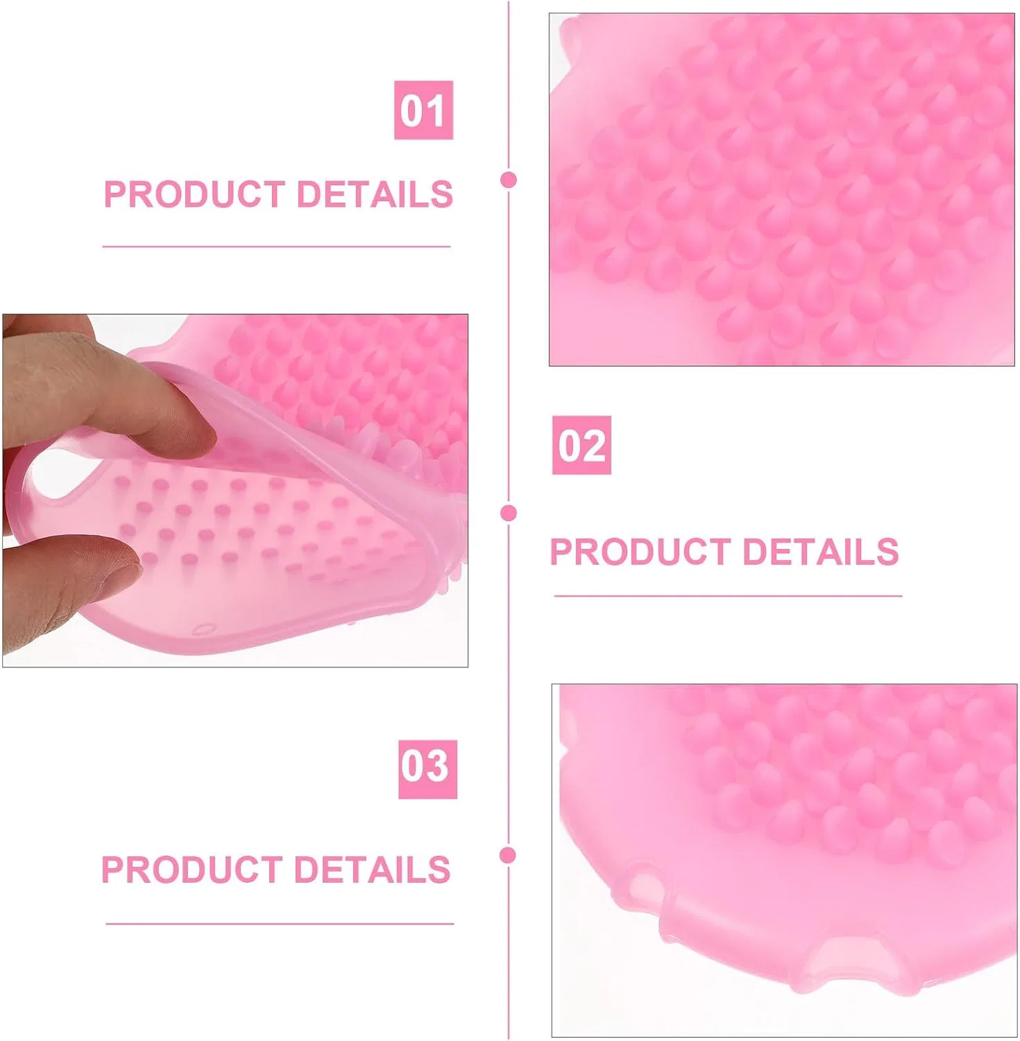 Массажная щетка для тела 2 в 1, Silikon, Rosa Generic — фото 3