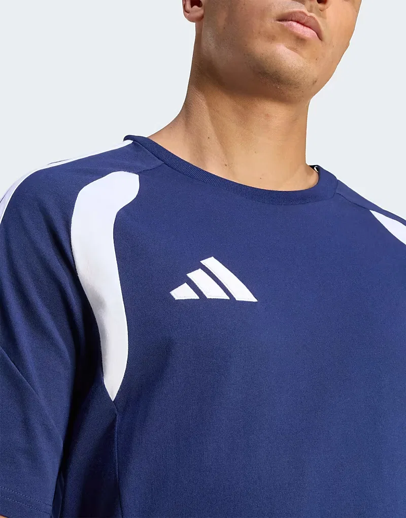 Футболка Adidas performance Tiro26 league tee, темно-синяя, белая (2 шт) — фото 2