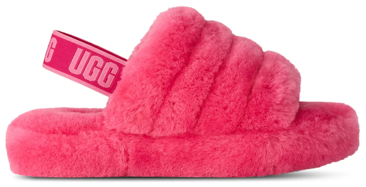 Сандалии для девочек Fluff Yeah UGG, цвет Deep Coral/Sachet Pink
