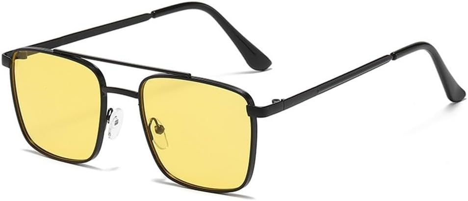 

Квадратные солнцезащитные очки для мужчин, винтажные солнцезащитные очки с двойными лучами для женщин, классические солнцезащитные очки большого размера KTUCN, Color 7