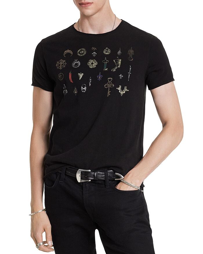 

Футболка John Varvatos с рисунком подвесок, черный