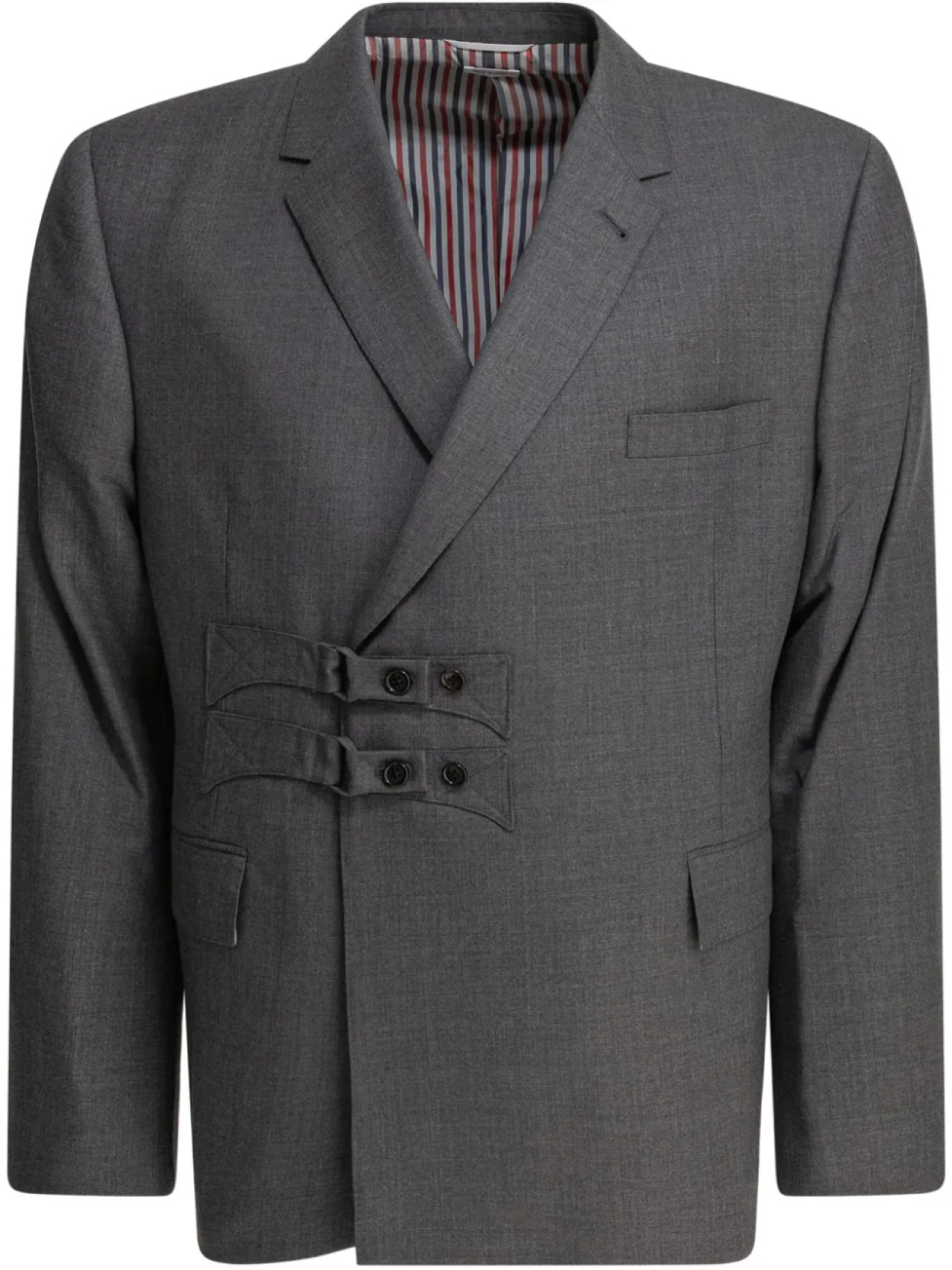 

Двубортный блейзер Thom Browne, серый