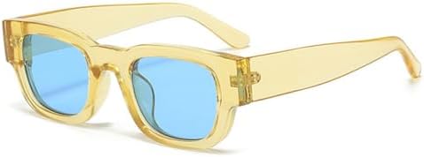 

Популярные модные квадратные солнцезащитные очки для женщин, ретро-очки конфетных цветов для мужчин, панк-очки, солнцезащитные очки UV400, трендовые солнцезащитные очки MTZJH, Yellow Blue