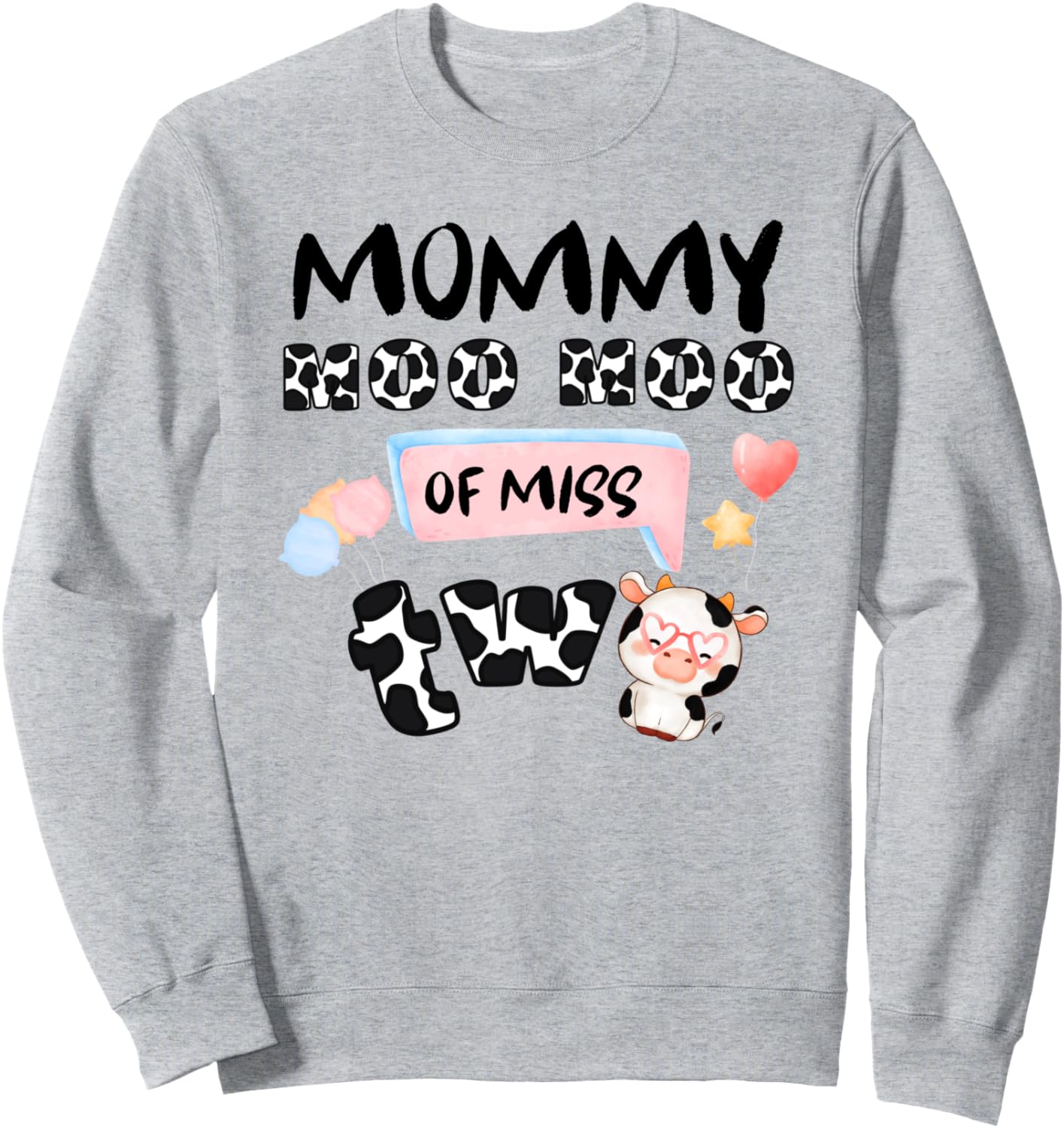 

Розовая толстовка с изображением коровы и надписью «Мне два года» для вечеринки по случаю 2-летия девочки Family Look Farm Midwestern Girl Decorations