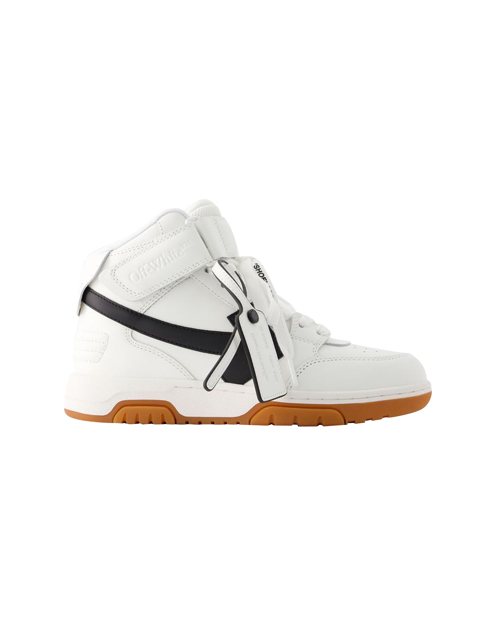 Кроссовки Out Of Office Mid Top - Off White - Кожа - Белый/черный Off-White